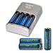 Pro Series Fast & Smart AAA / AA Nimh AC / DC Battery Charger w/ LED Display w/ (4) Premium 2700 Ni-MH Batteries & (4) AA Ni-MH Extended Life Rechargeable Batteries w/ Latest Hybrid Technology ( International Ready 100 / 220 V )