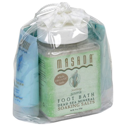 Masada Dead Sea Mineral Bath Luxuries Tote, Juniper, 1 tote (Pack of 2) by Masada