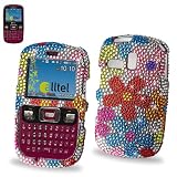 New Fashionable Perfect Fit Hard Diamante Protector Skin Cover (Faceplate/Snap On) Full Rhinestones Diamond Bling for Samsung Freeform Link R350 / R351 / R355 Alltel,MetroPCS,U.S. Cellular -