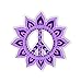 Purple Flower Peace Sign Sticker Car Motorcycle Bicycle Skateboard Laptop Luggage Decals Bumper Stickers Waterproof