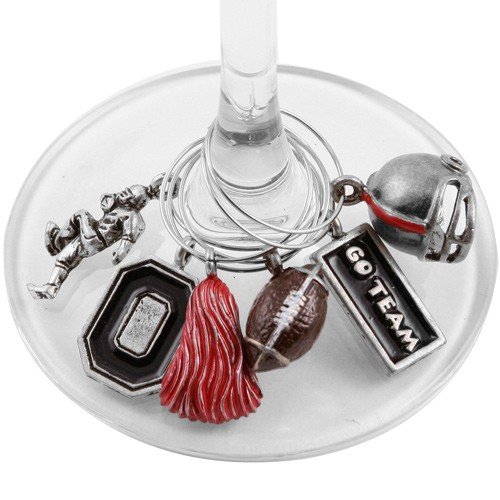Ohio State Buckeyes Glassware Charm Set