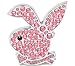 Sigles, insignes - EMBLEME ADHESIF EVO BUNNY DIAMANT ROSE (ADH06584*)