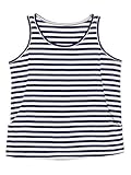 Angeliebe エンジェリーベ 授乳 口 付 タンク トップ M ～ L ネイビー ボーダー