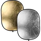 Bowens 36 x 48 Collapsible Oval Reflector Disc - Gold / Silver