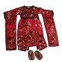 Valentine Doll Clothes Red Japanese Kimono, Obi Sash & Tatami Sandals ~ Made for 18" American Girl Dolls, Holiday Offer