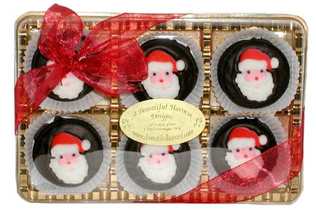 Santa Themed Chocolate Covered Oreo