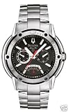 Bulova Men’s Marine Star Black Dial Bracelet Watch 98C105 #