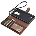 LG G stylo Case, Arae LG G stylo Wallet case,[Wrist Strap] Flip Folio [Kickstand Feature] PU Leather Wallet case with ID&Credit Card Pockets for LG G stylo (Brown)