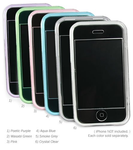 Apple iPhone Trans. Clear Snap-On Protector Case w/Swivel Belt Clip