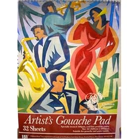 A2 Artists Gouache Pad chiltern wove treated Acid free paper