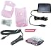 Clear Pink Shield Phone Protector Case Faceplate for Motorola Razr V3 V3c + Car Charger + Travel Charger for Motorola Razr V3 V3c