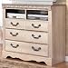 Silverglade Media Chest in Grand Chestnut Grain