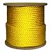 Rope King TP-12400Y Twisted Poly Rope - Yellow - 1/2 inch x 400 feet