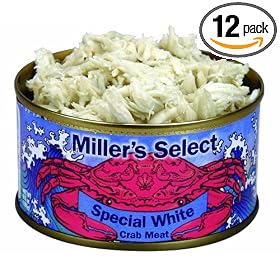 Miller's Select Special White Crab Meat, 6.5-Ounce Tins (Pack of 12) by Miller's Select