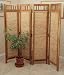 4 PANEL WOODEN ROOM DIVIDER SCREEN CONSERVATORY
