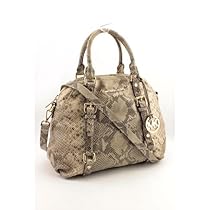 Hot Sale Michael Kors Bowling Angora Womens Gray Purse Leather Satchel