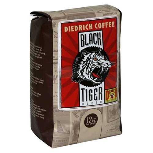 Diedrich Coffee, Black Tiger, WHOLE BEAN, 12-Ounce Bags (Pack of 3) by Diedrich