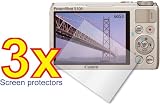 3x Canon PowerShot S100 Digital Camera Premium Clear LCD Screen Protector Cover Guard Shield Film Kits (3 pieces)