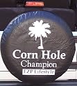 Cornhole Champion vinyl spare tire cover by EZP Lifestyle