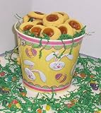 Gourmet Food : Scott's Cakes 1 lb. Apricot Butter Cookies in a Yellow Bunny Pail