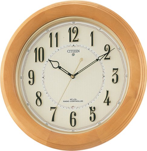 CITIZEN (シチズン) 掛け時計 電波時計 ネムリーナプリエM404 木枠 8MY404-006 