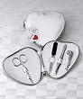 Manicure Set in Silver Heart Pouch, 1
