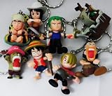 One Piece Pirates, Figurines, Keychains, a Set of 8 Pcs, Size 1.5 to 1.75