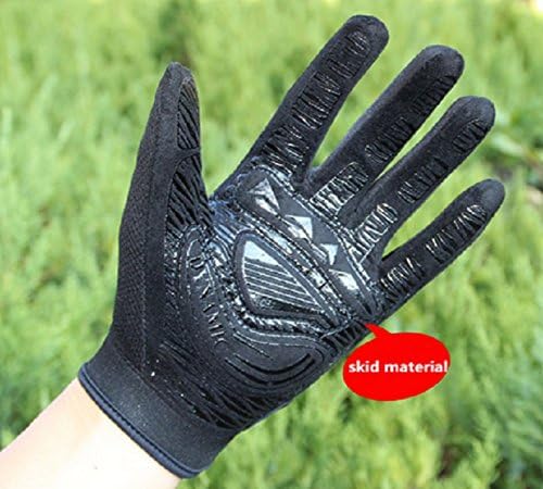 Gym Gloves Outdoor Men and Women Skid Mountain Bike Para Crossfit Unisex Fitness Sport Fullfinger Gloves (Blue, XL)