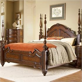 Aubrey Canopy Queen Bed by SHOPZEUS
