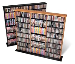 Triple Media Tower in Oak Finish By Prepac Furniture