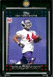 2007 Topps #315 Ahmad Bradshaw Rookie Football Card - Mint Condition - Shipped In Protective Display Case !