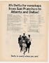 1970 Delta Airlines Nonstops Timetable Crew Photo Print Ad (5884)
