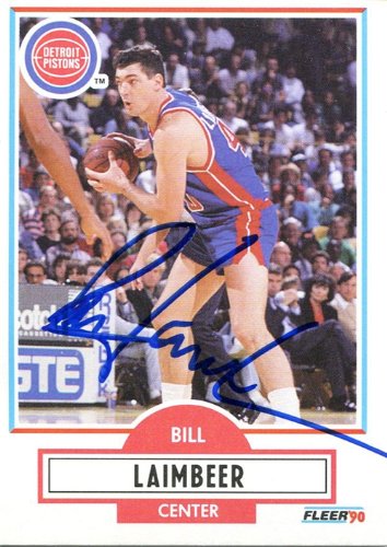 Bill Laimbeer Autographed/Hand Signed 1990 Fleer Card