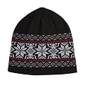 Men's Snowflake Beanie - Black