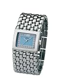 Cobra - CO105/1SBU - Montre Femme - Quartz Analogique - M&eacute;tal Argent&eacute; - Cadran Bleu avec Strass