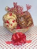 Gourmet Food : Scott's Cakes Large Nut Lovers Cookie Basket with no Handle Heart Wrapping