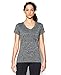 Under Armour Women's Tech V-Neck - Twist Logo, Black (001)/Graphite, Medium
