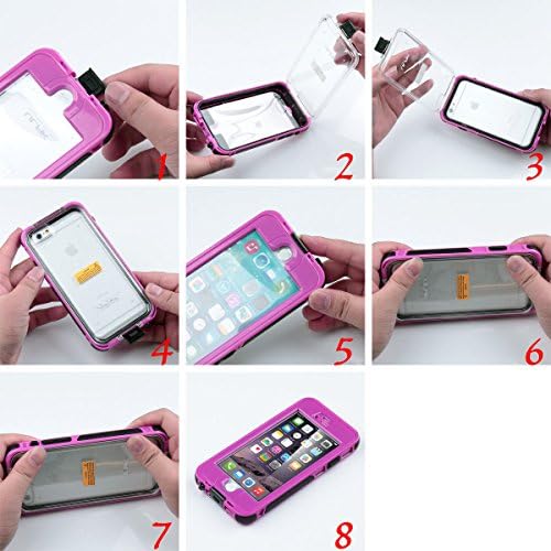 TOPMILL® NEW Waterproof, Shockproof, Dirtproof case cover for apple iphone 6 4.7 (Black)