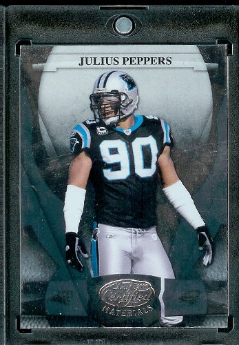 2008 Leaf Certified Materials Football Card - Julius Peppers / Carolina Panthers / NFL Trading Card in Protective Display Case!