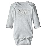 NINKI ベビー服 初雪　冬の木　雪合戦 長袖 ロンパース 6ヶ月~24ヶ月 100%コットン 出産祝い Size 18 Months グレー