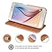 Galaxy S6 Case, TANNC Flip Leather Wallet Phone Case Credit Card Holder for Samsung S6 Device - Brown
