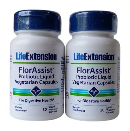Life Extension FLORASSIST Balance Probiotic Blend Vegetarian Capsules 30 Count (Pack of 2)
