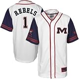 Mississippi Rebels White Bullpen Baseball Jersey