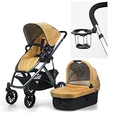 UPPAbaby 0056-MYA VISTA Stroller Maya Yellow With a Cup Holder