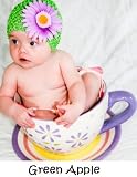 My Little Noggin 0-12 mths waffle beanie crochet hat cap in green