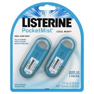 Listerine Pocketmist Cool Mint, 2-Count (Pack of 6)