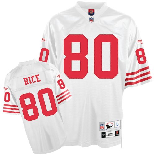 Reebok San Francisco 49ers Jerry Rice Premier Throwback White Jersey Large