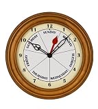 DayClocks Oak Contemporary Day Clock 9 7/8" DIA