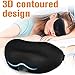 StarryBay 3D Ultra Soft Sleep Eye Mask - Breathable Shading Light Mask with Adjustable Strap for Maximizing rest in sleeping or Travel (Black)