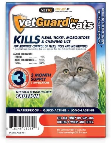 vetGuard for Cats (All Weights) 3 month supply by VETIQ [Pet Supplies]